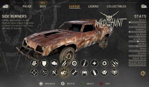 Car customisation is a major focus of Mad Max